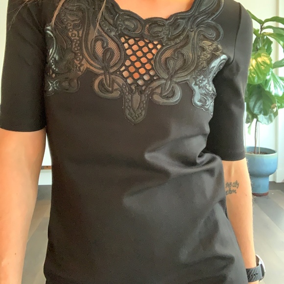 Supertrash • Little Black Dress with Leather Detailing - Picture 1 of 2